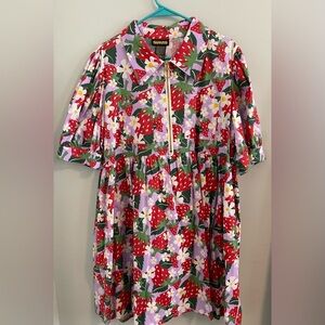 Nooworks Berries Babydoll Dress 2X XXL 2XL